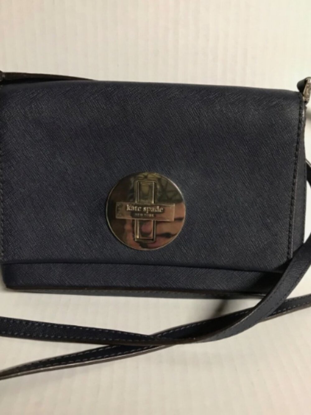 VINTAGE KATE SPADE NAVY LEATHER CROSSBODY